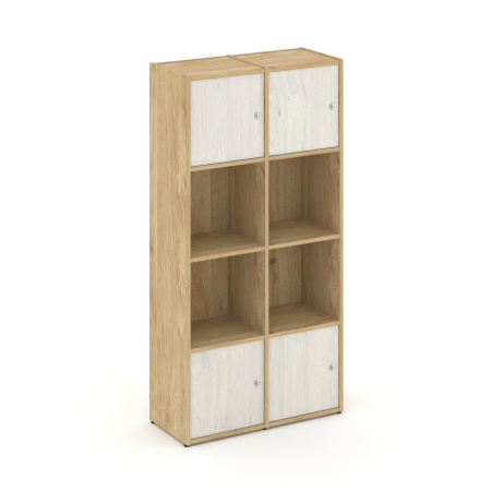 Стеллаж Locker Plus LK.K-005 798x350x1593 (Тиквуд Светлый | Дуб Наварра)