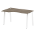 Стол криволинейный левый Metal System Style БА.СА-2 Л 1400x900x750 (Дуб Наварра/Серый металл)