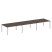 Переговорный стол 3 столешницы Metal System Style БП.ПРГ-3.4 4800x1235x750 (Дуб Наварра/Серый металл)