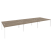 Рабочая станция на П-образном м/к Onix O.MP-D.RS-6.4.8 4740x1635x750 (Тиквуд Темный/Белый Металл)