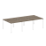 Рабочая станция на 6 раб. мест Metal System Style БП.СМ-6.1 3000x1475x750 (Дуб Наварра/Серый металл)