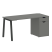 Стол письменный VR.SP-3-158.1.A 1580x720x750 (Серый/Белый Металл)