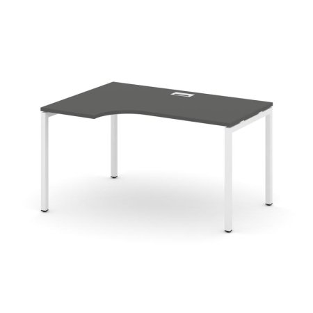 Стол рабочий эргономичный SN-4P.SPA-012(L) (1580х700/980х750) (Антрацит/Металл Белый)
