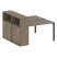 Рабочая станция с опорным шкафом-купе Metal System Style БП.РС-СШК-2.2 1610x1475x1098 (Дуб Наварра/Серый металл)