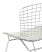 Стул обеденный Bertoia хромированный с белой подушкой (Стул кухонный Bertoia серебристый)