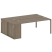 Рабочая станция с опорным шкафом-купе Metal System Style БП.РС-СШК-1.5 2210x1475x750 (Дуб Наварра/Серый металл)