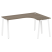 Стол криволинейный правый Metal System Style БА.СА-4 Пр 1600x1200x750 (Дуб Наварра/Серый металл)