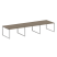 Переговорный стол 3 столешницы Metal System Style БО.ПРГ-3.3 4200x1235x750 (Дуб Наварра/Серый металл)