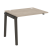Наборный элемент рабочей станции на деревянных опорах Onix Wood OW.1.NRS-1.8 980x800x750 (Тиквуд Светлый/Дуб Темный)