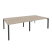 Рабочая станция на П-образном м/к Onix O.MP-D.RS-4.3.7 2760x1475x750 (Тиквуд Темный/Белый Металл)