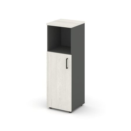 Шкаф средний узкий SN.STU-201(L) (400х400х1203) (Антрацит/Дуб Наварра)