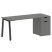 Стол письменный VR.SP-3-178.1.A 1780x720x750 (Серый/Белый Металл)