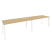Рабочая станция на П-образном м/к Onix O.MP-RS-2.4.7 3160x720x750 (Тиквуд Темный/Белый Металл)