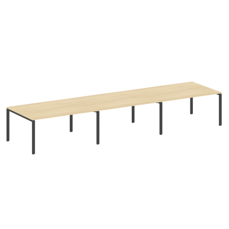 Переговорный стол 3 столешницы Metal System Style БП.ПРГ-3.4 4800x1235x750 (Акация/Антрацит металл)