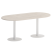 Стол овальный VR.SP-5-180.1 1800x900x750 (Серый/Белый Металл)