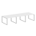 Переговорный стол 3 столешницы Metal System Style БО.ПРГ-3.2 3600x1235x750 (Дуб Наварра/Серый металл)