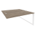 Стол-приставка двойной на О-образном м/к к опорным элем. Onix O.MO-D.SPR-4.8 1580x1635x750 (Тиквуд Темный/Белый Металл)