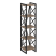 Стеллаж на регулируемых опорах-5 полок VR.L-MST.O-5.4 400x400x1650 (Тиквуд Темный/Белый металл)