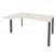 Стол эргономичный левый на П-образном м/к Onix O.MP-SA-4L 1580x1180x750 (Тиквуд Темный/Белый Металл)
