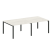 Переговорный стол 2 столешницы Metal System Style БП.ПРГ-2.2 2400x1235x750 (Дуб Наварра/Серый металл)