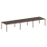 Переговорный стол 3 столешницы Metal System Style БП.ПРГ-3.4 4800x1235x750 (Дуб Наварра/Серый металл)
