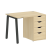 Стол письменный VR.SP-3-98.4.A 980x720x750 (Серый/Белый Металл)