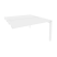 Стол-приставка двойной на П-образном м/к к опорным элем. Onix O.MP-D.SPR-3.7 1380x1475x750 (Тиквуд Темный/Белый Металл)