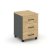 Тумба мобильная 3 ящика стандартные колеса SN.TM-002 (416х460х611) (Антрацит/Тиквуд Светлый)