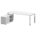 Стол для руководителя с тумбой левый БГ.СРТ-6.8 (L) 2100x1620x750 (Вяз Благородный/Нерж. Сталь)