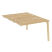 Стол-приставка двойной на деревянных опорах Onix Wood OW.D.SPR-2.8 1180x1635x750 (Тиквуд Светлый/Дуб Темный)