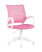 Кресло офисное TopChairs ST-BASIC-W розовый крестовина пластик белый (Компьютерное кресло ST-BASIC-W розовый)
