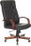 Кресло руководителя T-9928WALNUT/ECO черный эко.кожа крестов. металл/дерево (Черный)