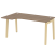 Стол эргономичный левый на деревянных опорах Onix Wood OW.SA-1L 1580x980x750 (Тиквуд Светлый/Дуб Темный)