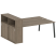 Рабочая станция с шкафом-купе на А-образном м/к Metal System Style БА.РС-СШК-2.5 Т 2210x1475x1098 (Дуб наварра/Серый металл)
