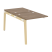 Наборный элемент рабочей станции на деревянных опорах Onix Wood OW.2.NRS-0.8 780x1635x750 (Тиквуд Светлый/Дуб Темный)