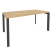 Стол рабочий на П-образном м/к Onix O.MP-SP-4.8 1580x800x750 (Тиквуд Темный/Белый Металл)
