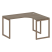 Стол криволинейный правый Metal System Style БО.СА-3 Пр 1400x1200x750 (Дуб Наварра/Серый металл)