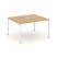 Стол переговорный SN-4P.SPRG-033 (1380х1180х750) (Тиквуд Светлый/Металл Антрацит)