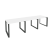 Рабочая станция на О-образном м/к Onix O.MO-RS-3.1.8 2940x800x750 (Тиквуд Темный/Белый Металл)