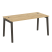Стол руководителя на деревянных опорах Onix Wood Direct OW.SRR-4.8 1580x800x750 (Тиквуд Темный/Дуб Светлый)