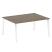 Стол для переговоров (1 столешница) на А-образном м/к Metal System Style БА.ПРГ-1.4 1600x1235x750 (Дуб наварра/Серый металл)