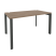Стол рабочий на П-образном м/к Onix O.MP-SP-3.8 1380x800x750 (Тиквуд Темный/Белый Металл)