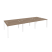 Рабочая станция на П-образном м/к Onix O.MP-D.RS-6.2.7 3540x1475x750 (Тиквуд Темный/Белый Металл)