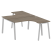 Рабочая станция криволинейная Metal System Style БА.РАС-СА-2.3 1400x2435x750 (Дуб Наварра/Серый металл)