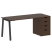 Стол письменный VR.SP-3-178.4.A 1780x720x750 (Серый/Белый Металл)