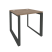 Стол рабочий на О-образном м/к Onix O.MO-SP-0.8 780x800x750 (Тиквуд Темный/Белый Металл)