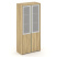 Шкаф высокий широкий Corner COR.ST-1.2R (900x450x2000) (Гикори Песочный-Ваниль | Сатин-Металл Ваниль)