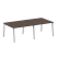 Стол для переговоров (2 столешницы) на А-образном м/к Metal System Style БА.ПРГ-2.2 2400x1235x750 (Дуб наварра/Серый металл)