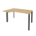 Стол эргономичный левый на П-образном м/к Onix O.MP-SA-2L 1380x980x750 (Тиквуд Темный/Белый Металл)