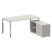 Стол для руководителя с тумбой правый БГ.СРТ-4.8 (R) 1700x1620x750 (Вяз Благородный/Нерж. Сталь)